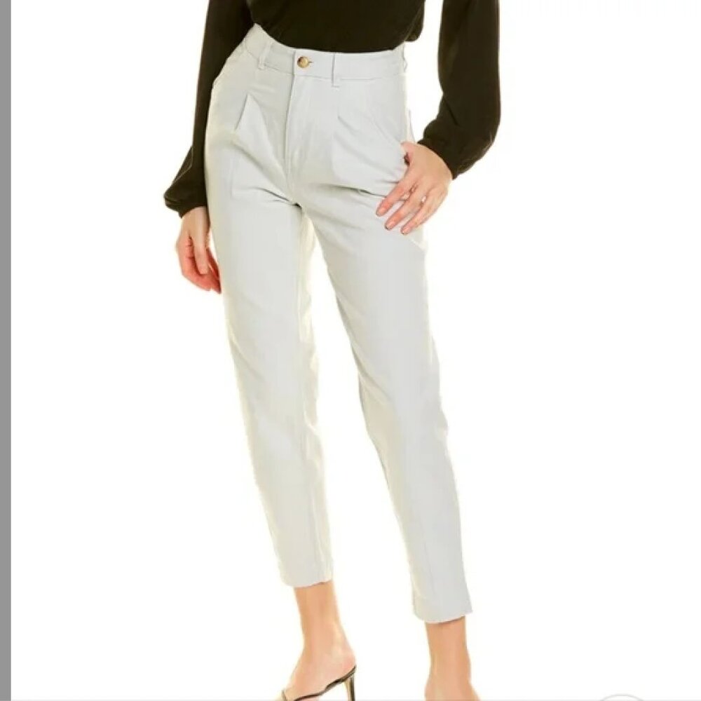 Something Navy - Leighton Pleated Denim Pants - Light Blue Size 6 NWT